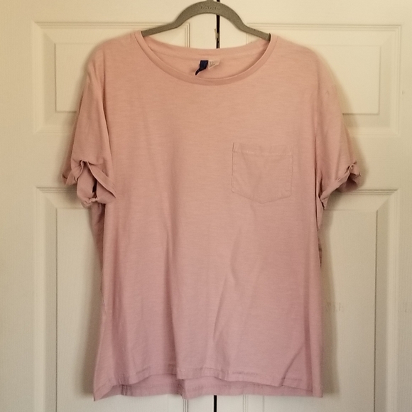 H&M Pocket Tee in Dusty Rose - Picture 2 of 7